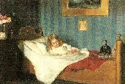 Michael Ancher en rekonvalescent. ca oil painting